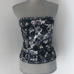 Black Sequins Bustier